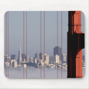 San Francisco Skyline from Golden Gate Bridge. Mouse Mat