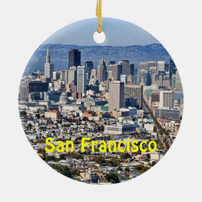San Francisco Skyline Holiday Ornament (Back)