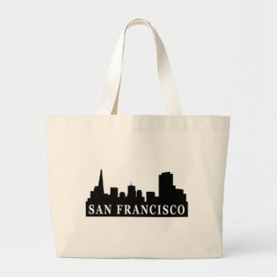 San Francisco Skyline Large Tote Bag