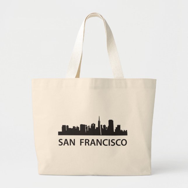 San Francisco Skyline Large Tote Bag (Front)