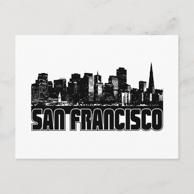 San Francisco Skyline Postcard (Front)