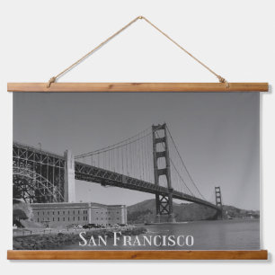 San Francisco Skyline   SF Gloden Gate Bridge  Hanging Tapestry
