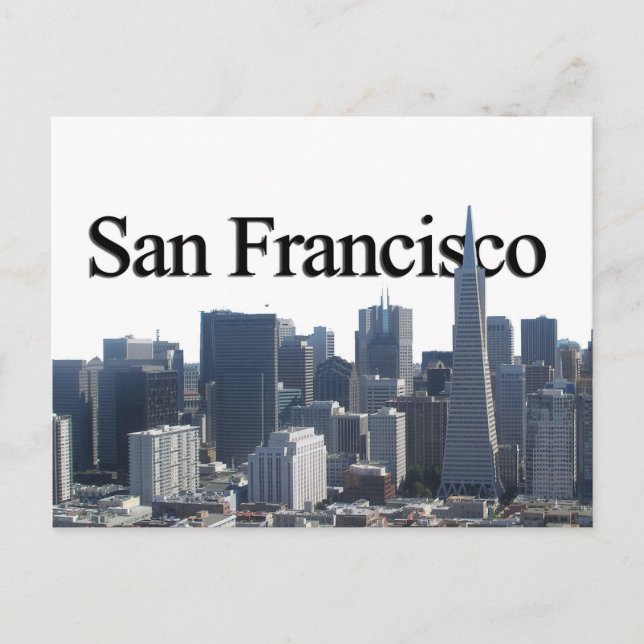 San Francisco Skyline w/ San Francisco in the Sky Postcard (Front)