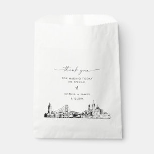 San Francisco Skyline Wedding Thank You Favour Bag