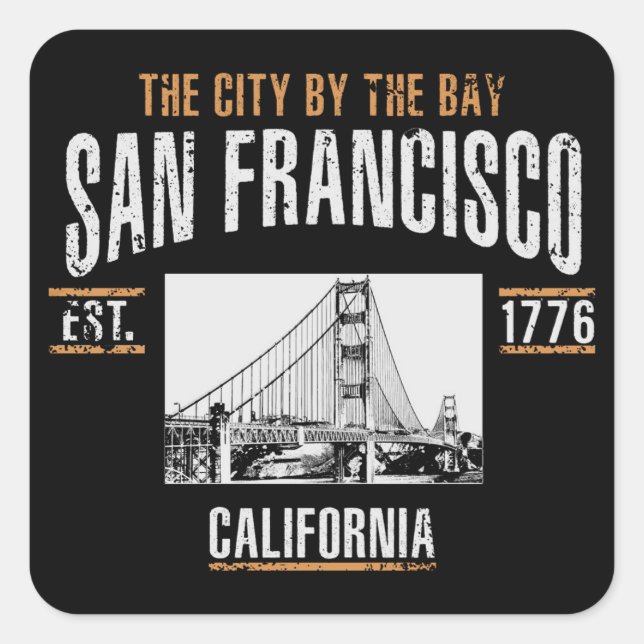 San Francisco Square Sticker (Front)