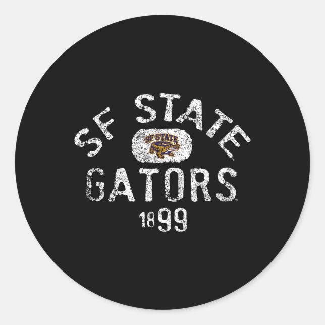 San Francisco State Gators 1899 Classic Round Sticker (Front)