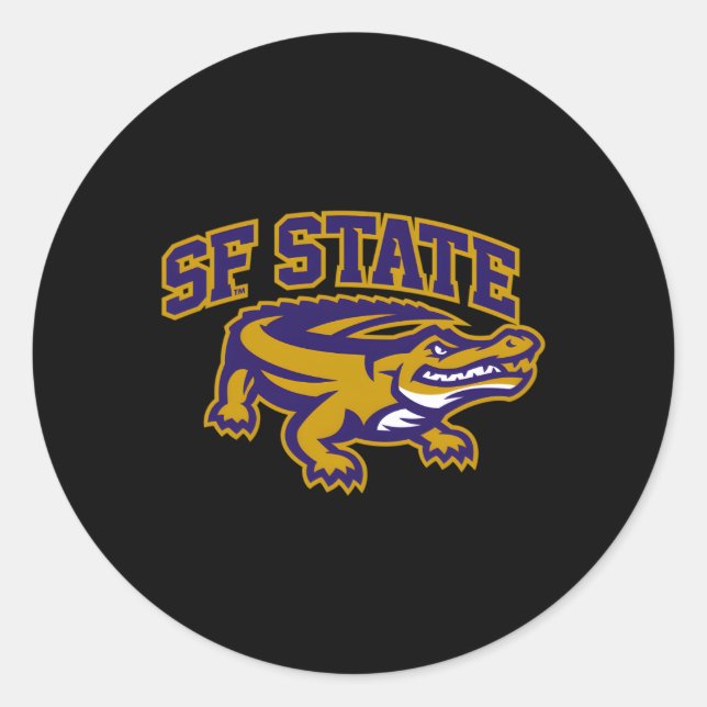 San Francisco State Gators Icon Classic Round Sticker (Front)