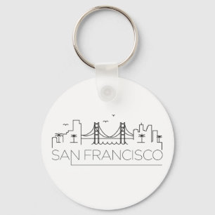 San Francisco Stylised Skyline Key Ring
