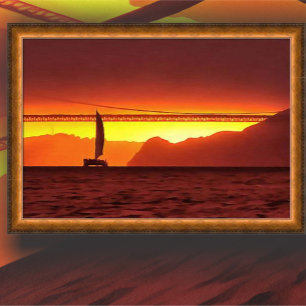 San Francisco Sunset 1124 Art Print