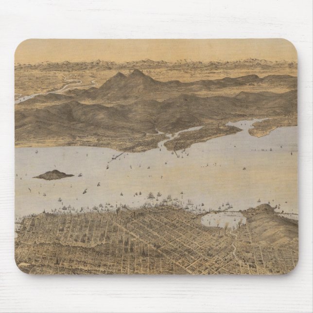 San Francisco, surrounding country Mouse Mat (Front)