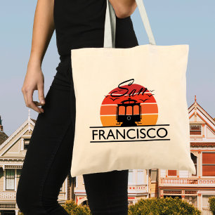 San Francisco text design, Souvenir Tote Bag