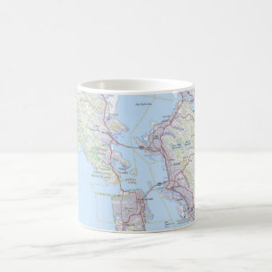 San Francisco & the Bay Area Map  Coffee Mug