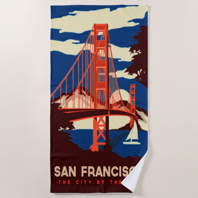 San Francisco - The City By the Bay Poster Beach Towel (Front)
