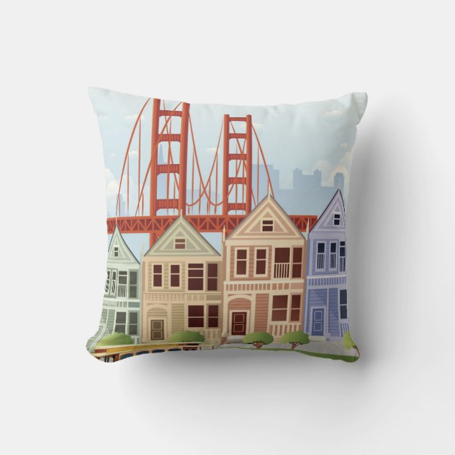 San Francisco | The Painted Ladies Cushion (Front)