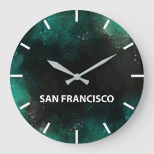 San Francisco Time Zone Newsroom Wall Large Clock