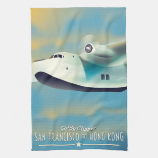 San Francisco to Hong Kong by clipper Tea Towel