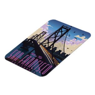 San Francisco Travel poster Magnet