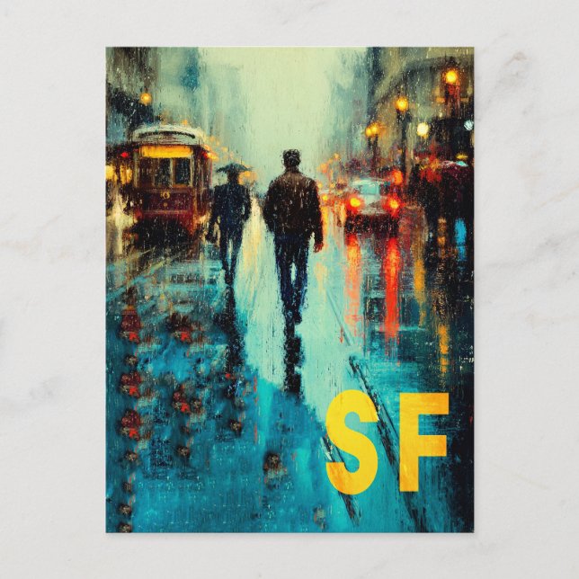 San Francisco Travel Poster Postcard (Front)