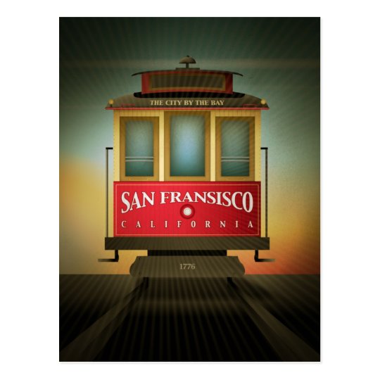 San Francisco Trolley Postcard