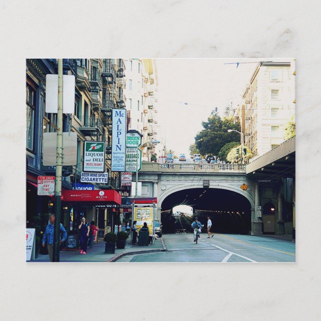 San Francisco: Tunnels Postcard (Front)
