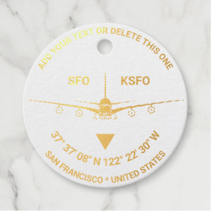 San Francisco, United States, Customisable Travel Favour Tags