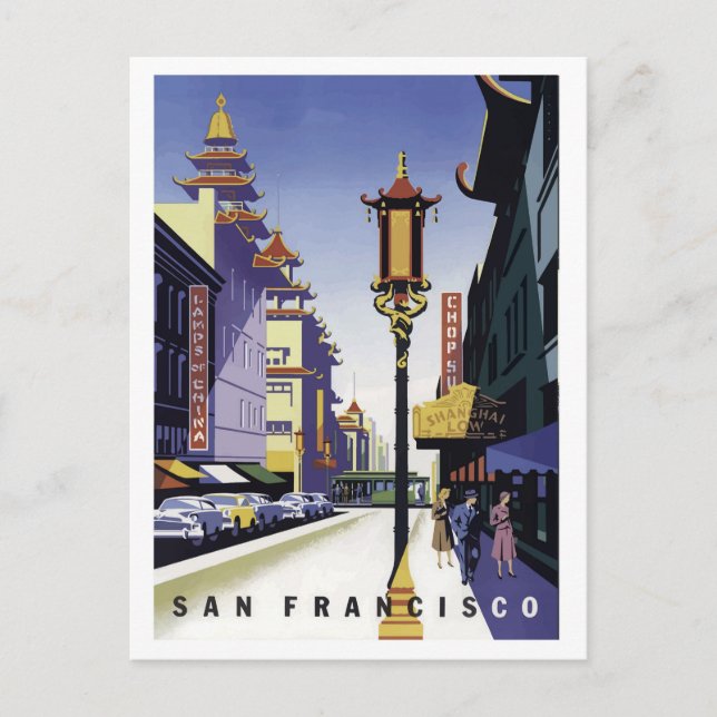 San Francisco, urban city street, China town Postcard (Front)