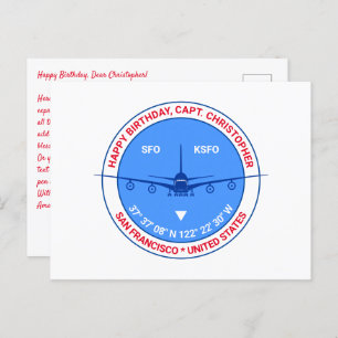 San Francisco, USA, Customisable, Cool Birthday Postcard