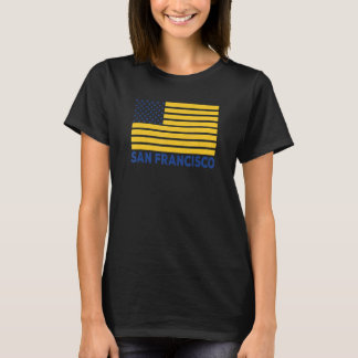 San Francisco USA Flag BlueYellow San Francisco US T-Shirt