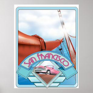 San Francisco, USA, travel poster