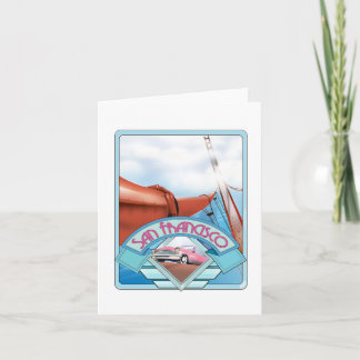 San Francisco, USA, travel poster Holiday Card