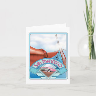 San Francisco, USA, travel poster Holiday Card