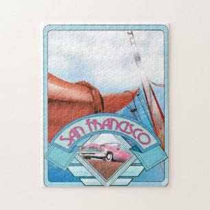 San Francisco, USA, travel poster Jigsaw Puzzle