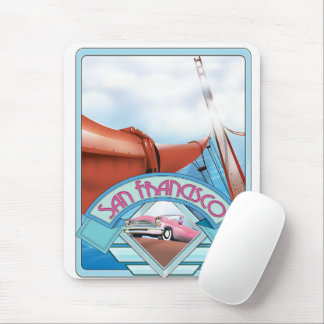 San Francisco, USA, travel poster Mouse Mat