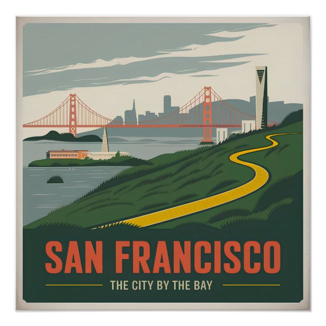 San Francisco USA vintage Poster (Front)