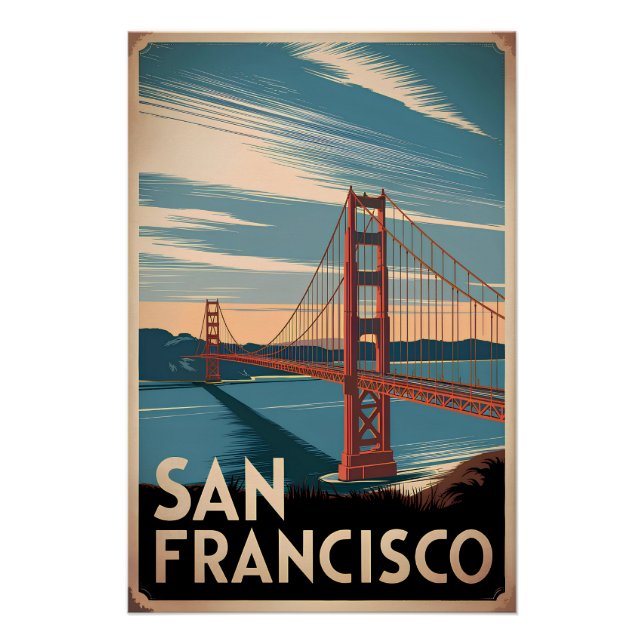 San Francisco USA vintage Poster (Front)