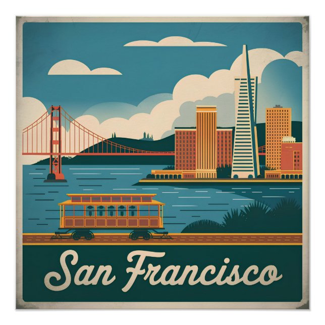 San Francisco USA vintage Poster (Front)