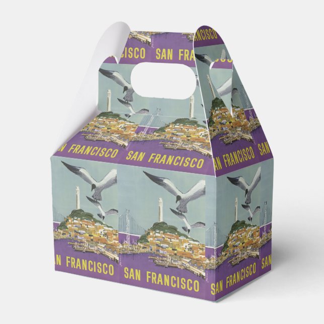 San Francisco USA Vintage Travel favor box (Front Side)