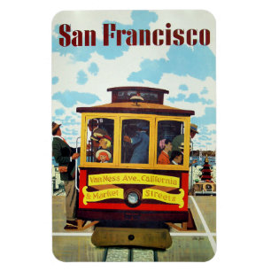 San Francisco USA Vintage Travel magnet