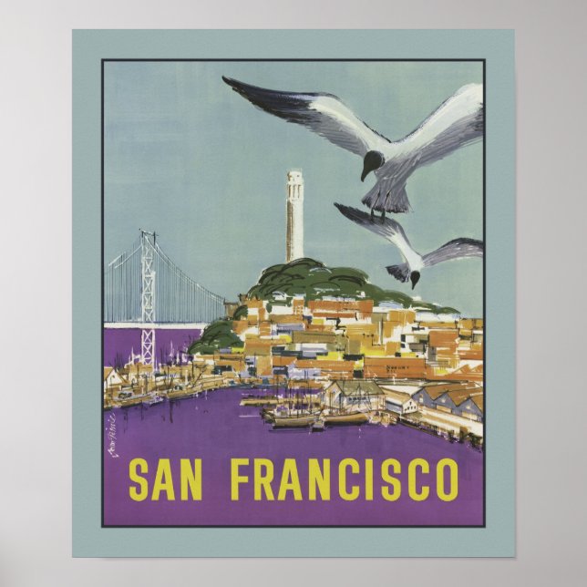 San Francisco USA Vintage Travel Poster (Front)