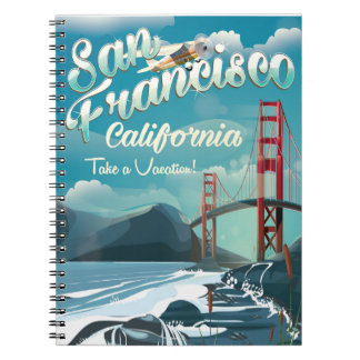 San Francisco Vacation travel poster Notebook