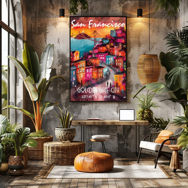 San Francisco Vibrant Contemporary Art Poster (Creator Uploaded)