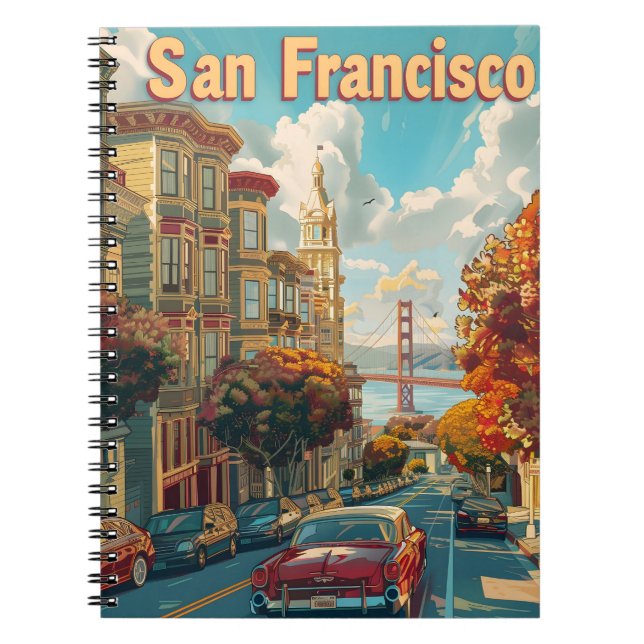 San Francisco Vintage Car Notebook (Front)