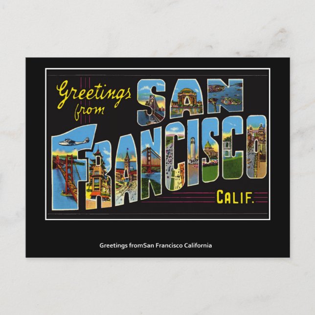 San Francisco Vintage Postcard (Front)