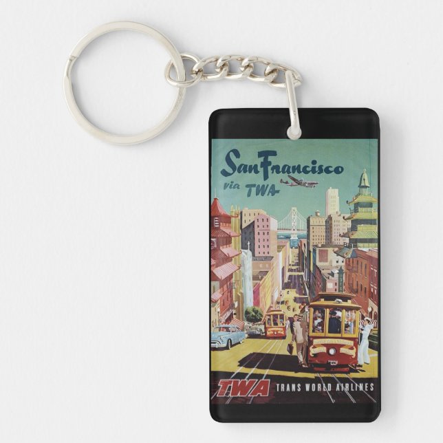 San Francisco vintage souvenirs Key Ring (Front)