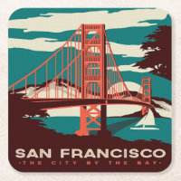 San Francisco Vintage Style Golden Gate Bridge  