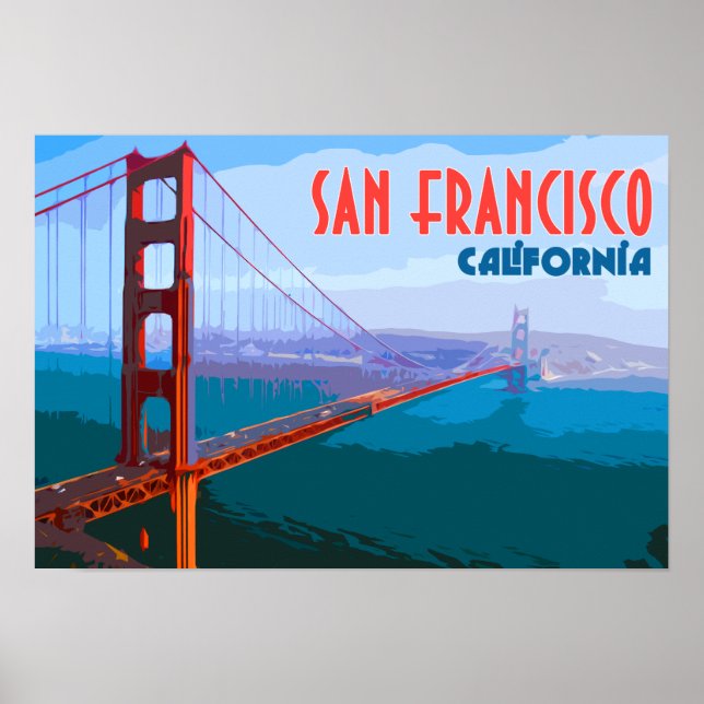 San Francisco Vintage Travel Art Poster (Front)