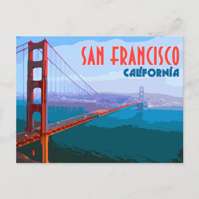 San Francisco Vintage Travel Postcard (Front)