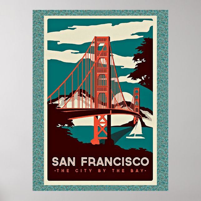 San Francisco vintage travel poster (Front)