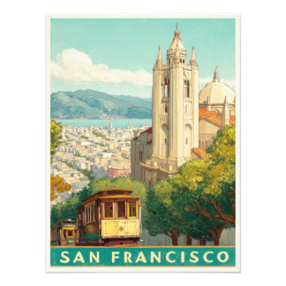 San Francisco Vintage Travel Poster