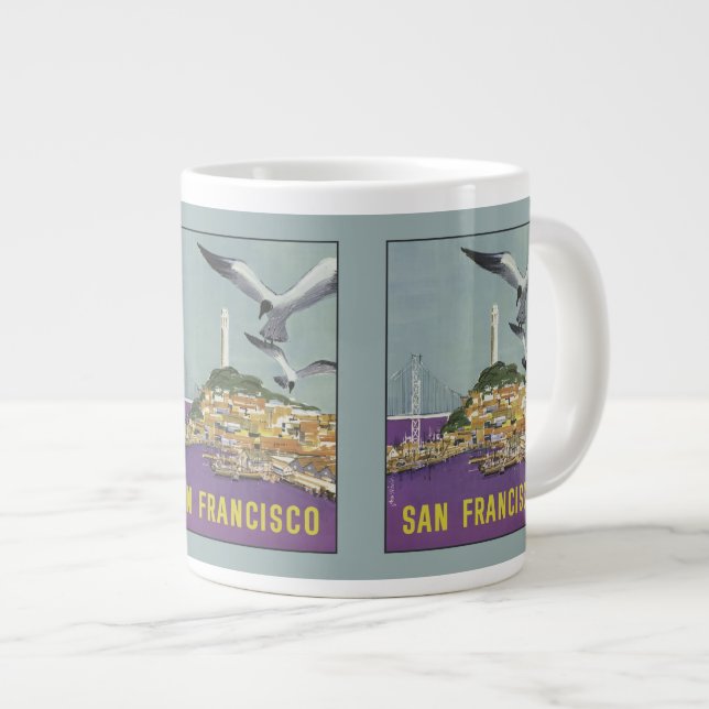 San Francisco Vintage Travel Poster mugs (Front Right)